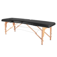 Klapp-massageliege wood komfort 2-teilig black