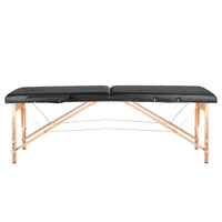 Klapp-massageliege wood komfort 2-teilig black