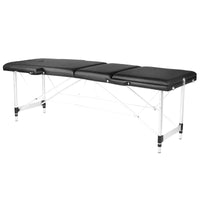 Klapp-massageliege alu komfort 3-teilig black