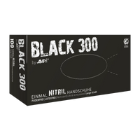 Nitrilhandschuhe mit Überlänge, schwarz, puderfrei, Black 300 Nitril 100Stk