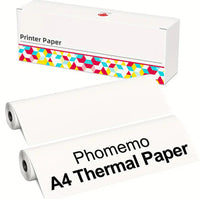 Phomemo M832 A4-Größe Thermopapier, 210 mm x 6,5 m (8,27 Zoll x 256 Zoll), Kompatibel mit Phomemo M832/M833/M834/M835 und anderen tragbaren A4-Druckern