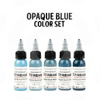 XTreme Ink Tattoofarbe - Opaque Blue Set (5 x 30 ml)