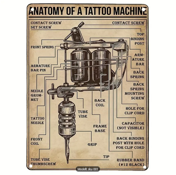 Tattoo Knowledge Metal Tin  20cm * 30cm Schild