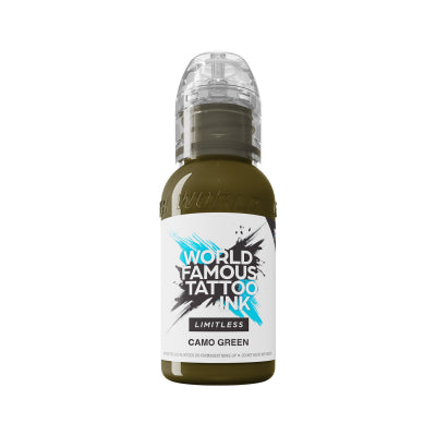 World Famous Limitless Tattoo Ink - Camo Green 30 ml