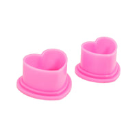 Saferly Herz Farbkappen - Pink 500Stk Medium 14mm