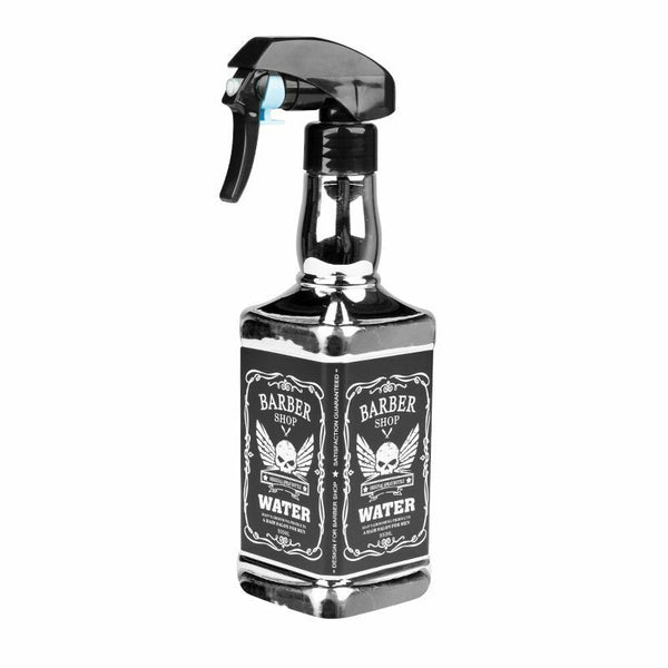 Pumpsprüher Whisky Chrom Sprühflasche Frisör Tattoo 500ml leer